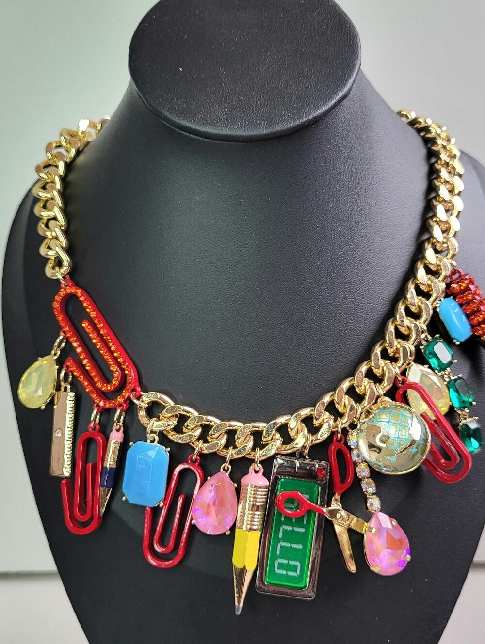 Betsey Johnson Back To School Teacher Necklace Bracelet And Earrings Set. NWT - Picture 3 of 16